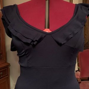 L/XL NWOT Navy Blue High-Low dress